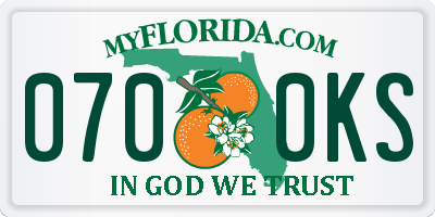 FL license plate 0700KS