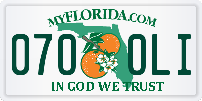 FL license plate 0700LI