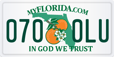 FL license plate 0700LU