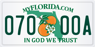 FL license plate 0700OA