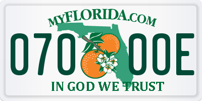 FL license plate 0700OE