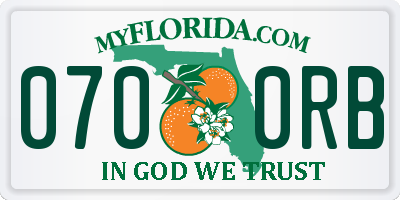 FL license plate 0700RB