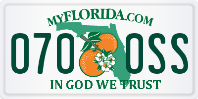 FL license plate 0700SS