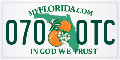 FL license plate 0700TC