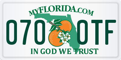 FL license plate 0700TF