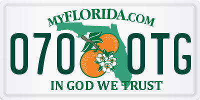 FL license plate 0700TG