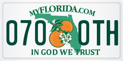 FL license plate 0700TH