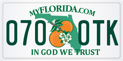 FL license plate 0700TK