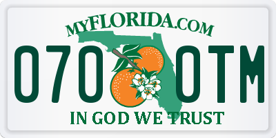 FL license plate 0700TM
