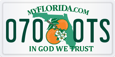 FL license plate 0700TS