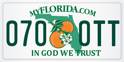 FL license plate 0700TT