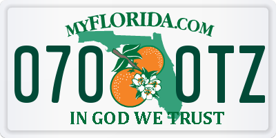 FL license plate 0700TZ