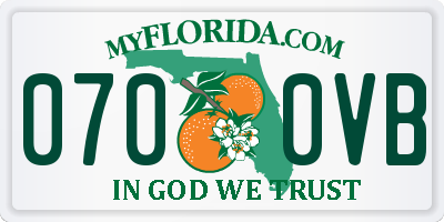 FL license plate 0700VB