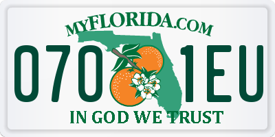FL license plate 0701EU