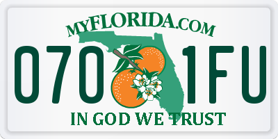 FL license plate 0701FU