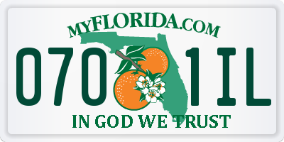FL license plate 0701IL