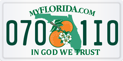 FL license plate 0701IO