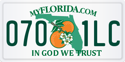 FL license plate 0701LC