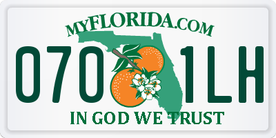 FL license plate 0701LH