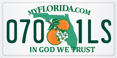 FL license plate 0701LS