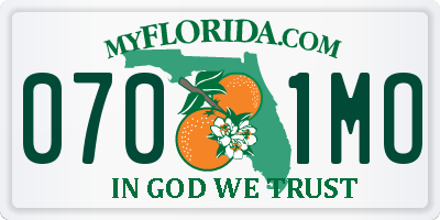 FL license plate 0701MO
