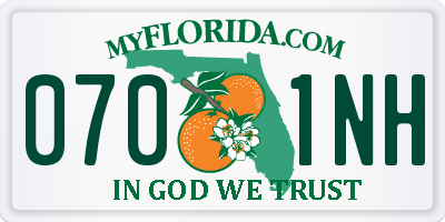 FL license plate 0701NH