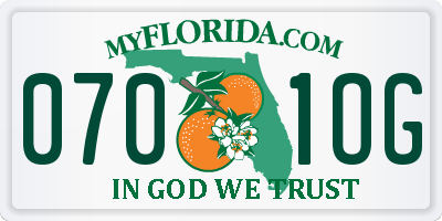 FL license plate 0701OG
