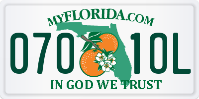 FL license plate 0701OL