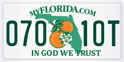 FL license plate 0701OT