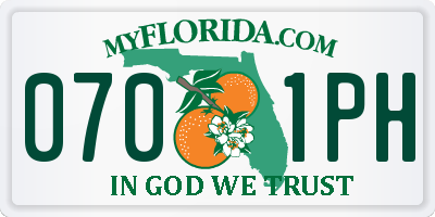 FL license plate 0701PH