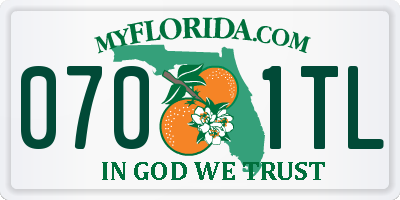 FL license plate 0701TL