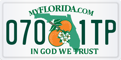 FL license plate 0701TP