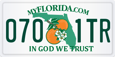 FL license plate 0701TR