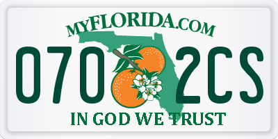 FL license plate 0702CS