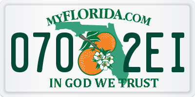 FL license plate 0702EI