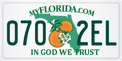FL license plate 0702EL