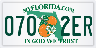 FL license plate 0702ER