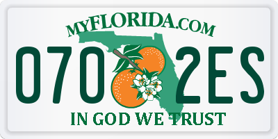 FL license plate 0702ES