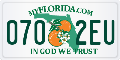 FL license plate 0702EU