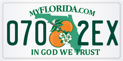 FL license plate 0702EX