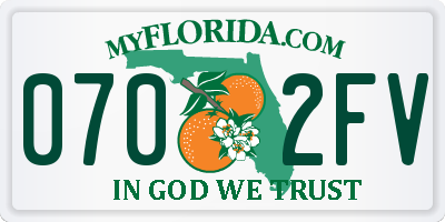 FL license plate 0702FV