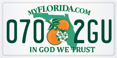 FL license plate 0702GU