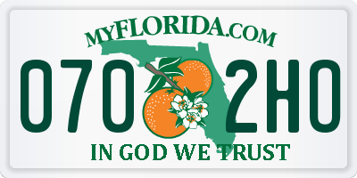 FL license plate 0702HO