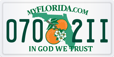 FL license plate 0702II