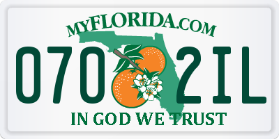 FL license plate 0702IL
