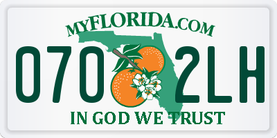 FL license plate 0702LH