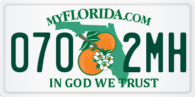 FL license plate 0702MH