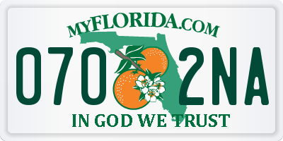 FL license plate 0702NA
