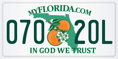 FL license plate 0702OL