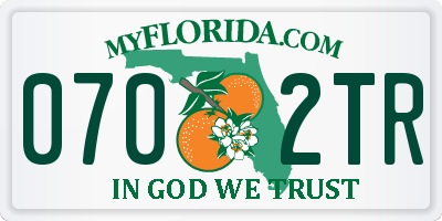 FL license plate 0702TR